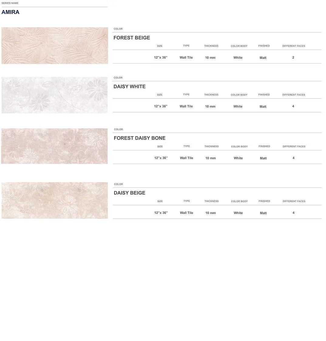 12"x 36" AMIRA Collection - Wall Tile 12x36