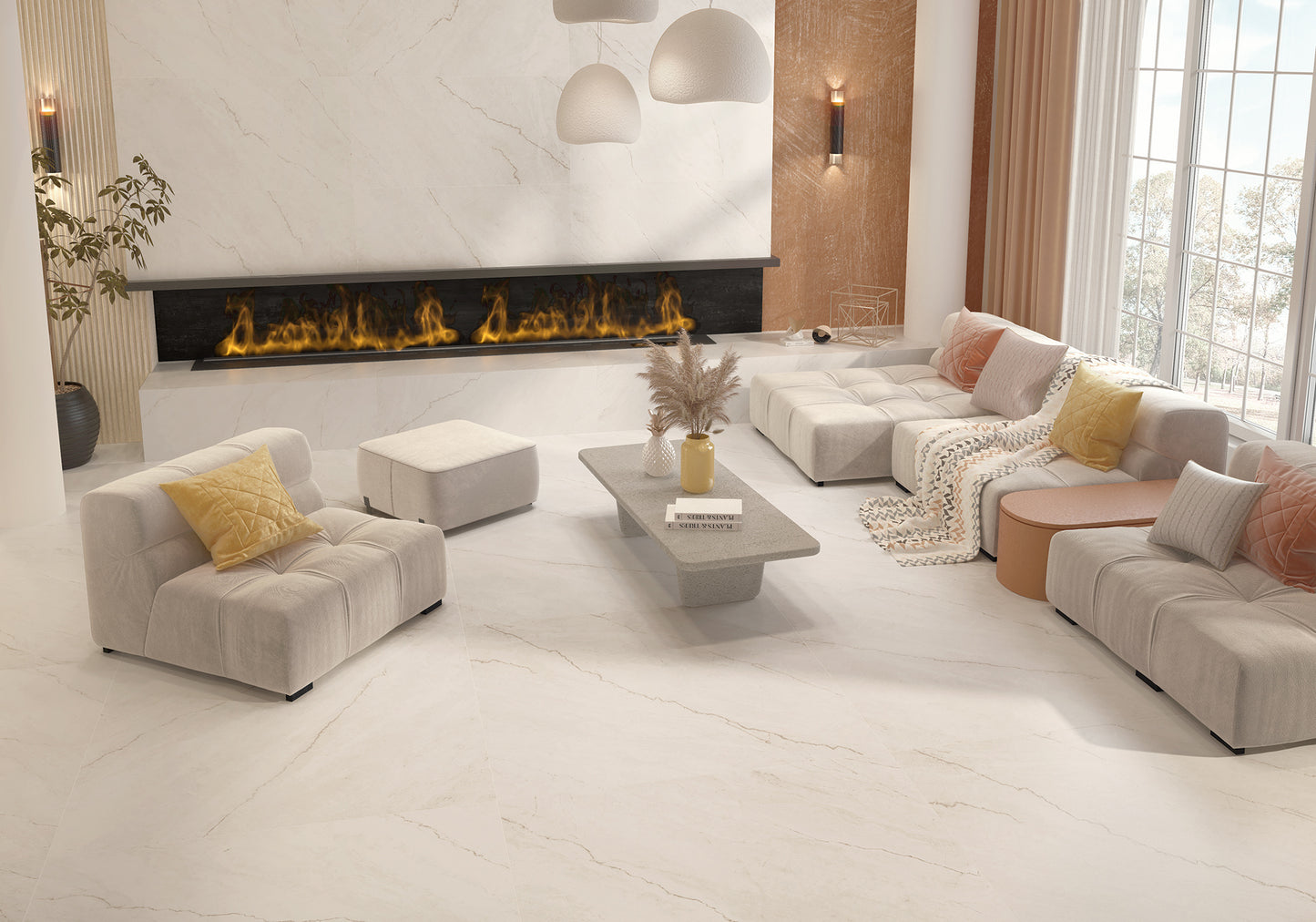 Atenea Series – Marble Look Porcelain Tile (24"x48" & 48"x48")