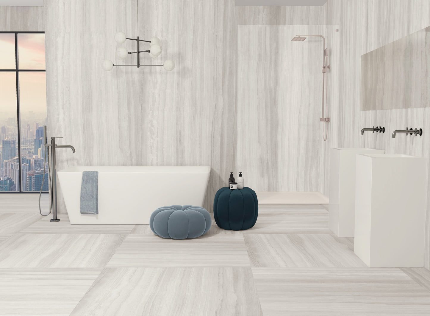 DonnaBella porcelain tile 24x48 Polished and Matte