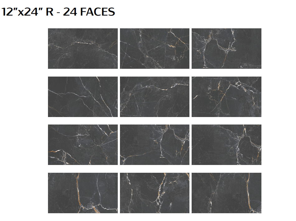 Port Noir - Black TILE 12x24 and 24x48 in stock