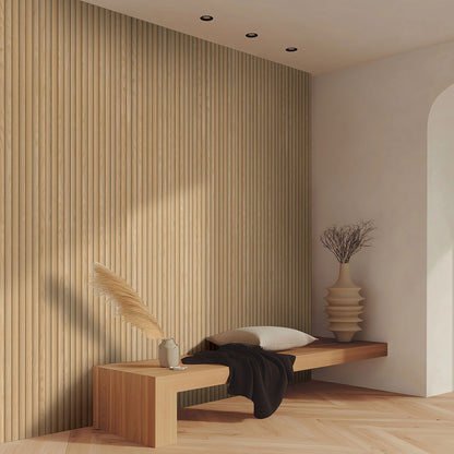Natural Reeded Acoustic Wall Panel