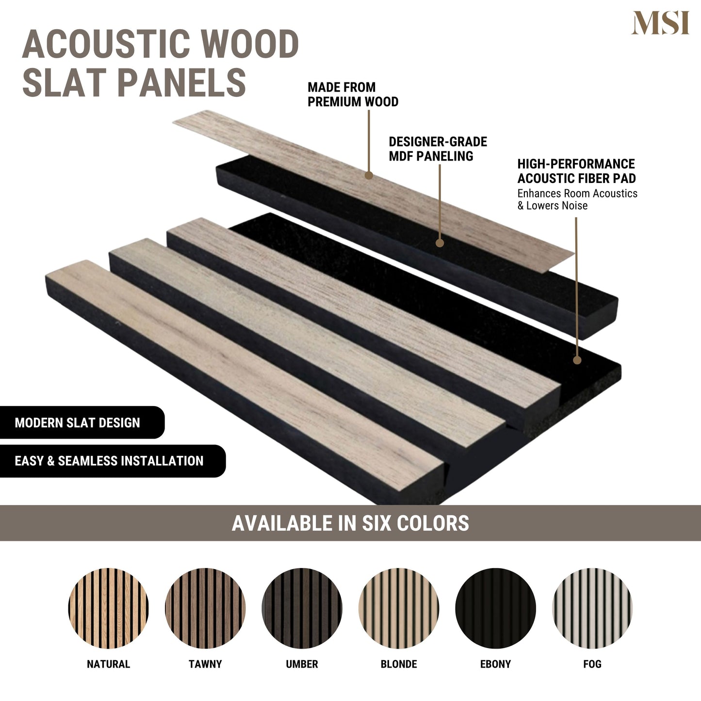Natural Acoustic Wall Panel