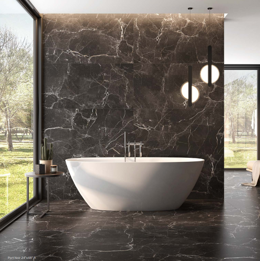 Port Noir - Black TILE 12x24 and 24x48 in stock
