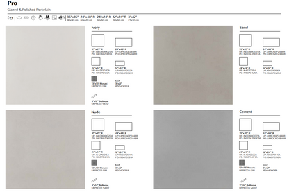 The PRO Collection - Polished & Unpolished Porcelain Tiles