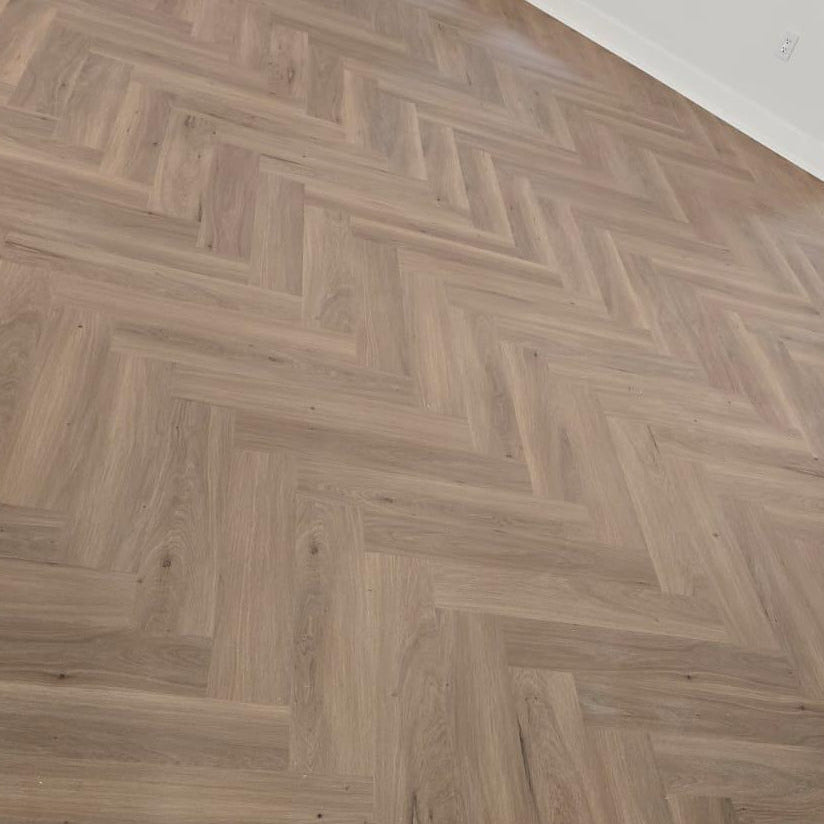 Herringbone vinyl floor